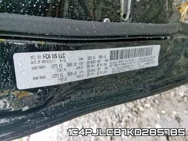 1C4PJLCB7KD285785 фото 2