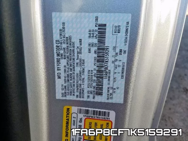 1FA6P8CF7K5159291 фото 2