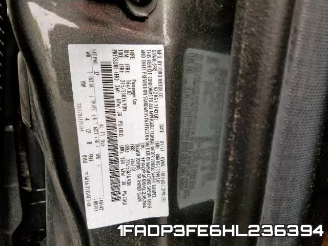 1FADP3FE6HL236394 фото 2