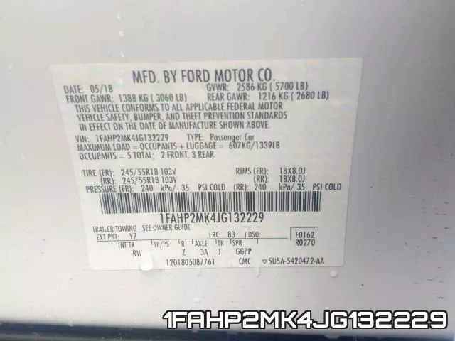 1FAHP2MK4JG132229 фото 2