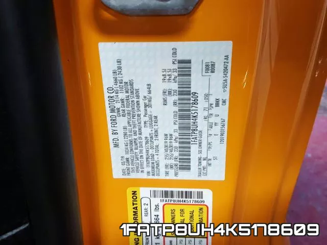 1FATP8UH4K5178609 фото 2