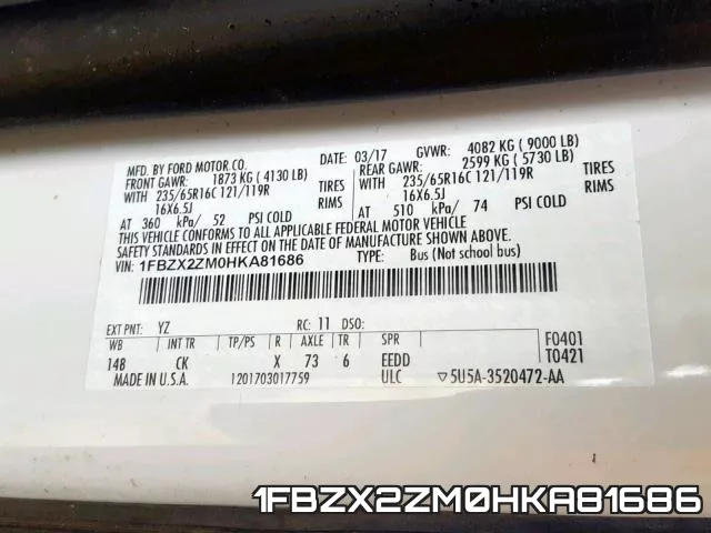 1FBZX2ZM0HKA81686 фото 2