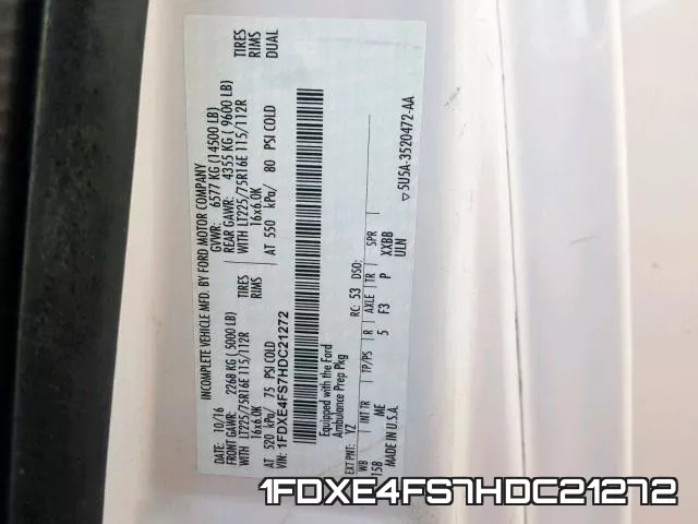 1FDXE4FS7HDC21272 фото 2
