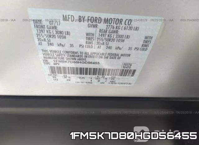 1FM5K7D80HGD56455 фото 10