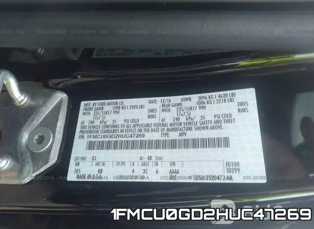 1FMCU0GD2HUC47269 фото 10