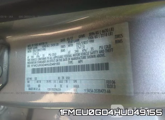 1FMCU0GD4HUD49155 фото 10