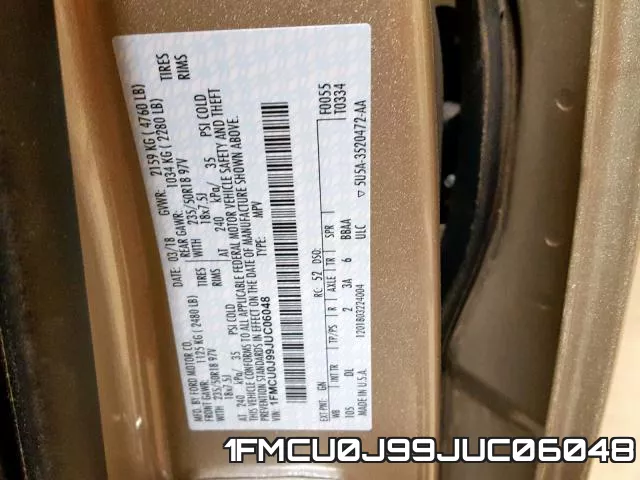 1FMCU0J99JUC06048 фото 2