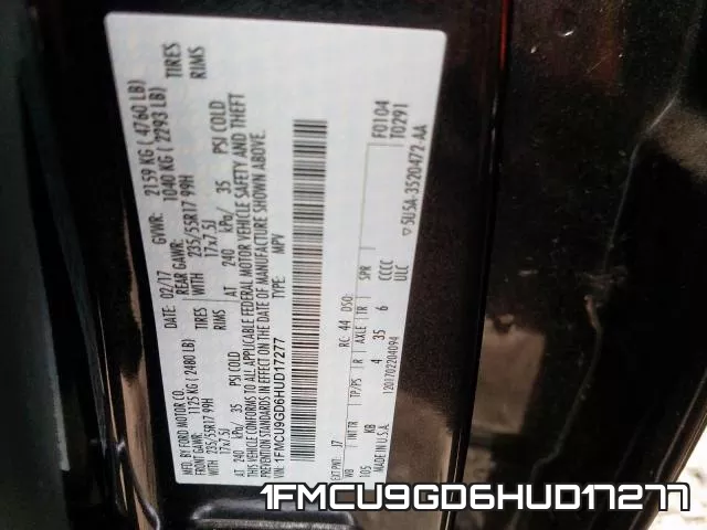 1FMCU9GD6HUD17277 фото 2