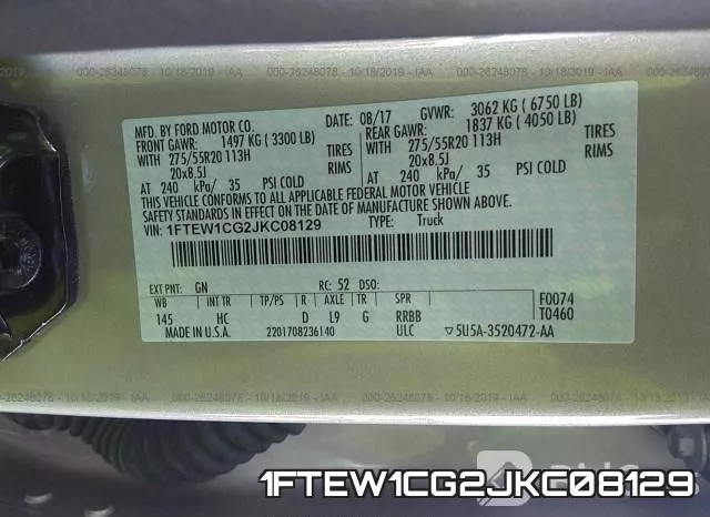 1FTEW1CG2JKC08129 фото 10