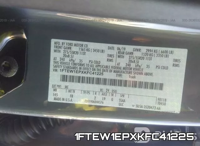 1FTEW1EPXKFC41225 фото 9