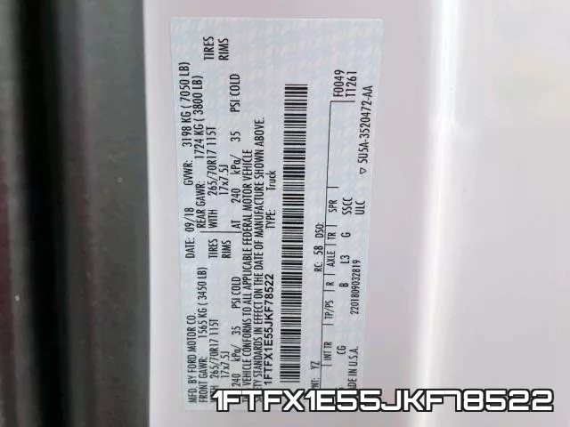 1FTFX1E55JKF78522 фото 2