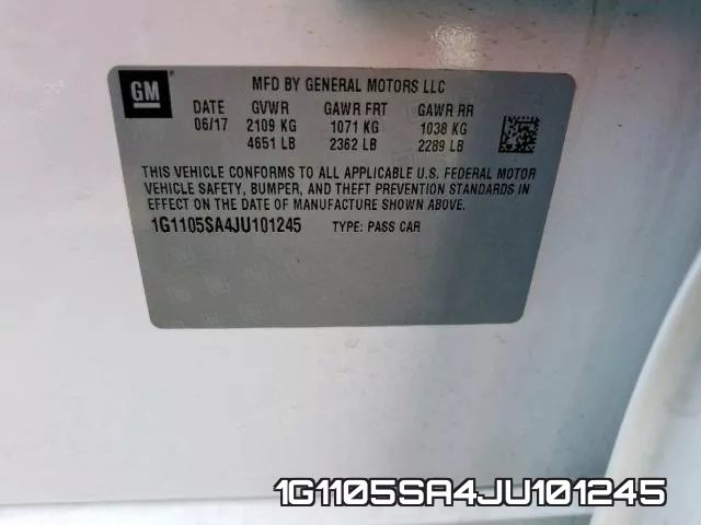 1G1105SA4JU101245 фото 2