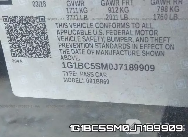 1G1BC5SM0J7189909 фото 10