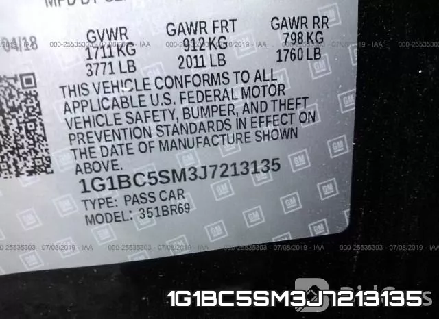 1G1BC5SM3J7213135 фото 9