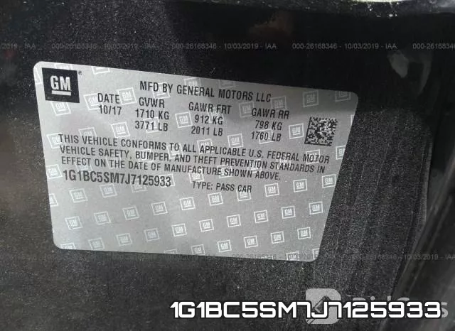 1G1BC5SM7J7125933 фото 10