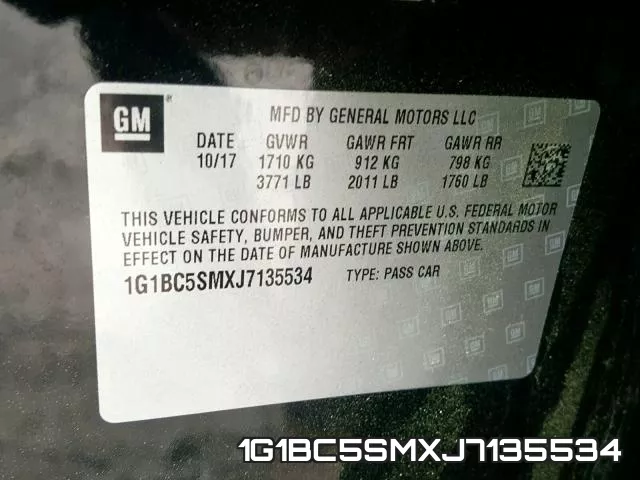 1G1BC5SMXJ7135534 фото 2