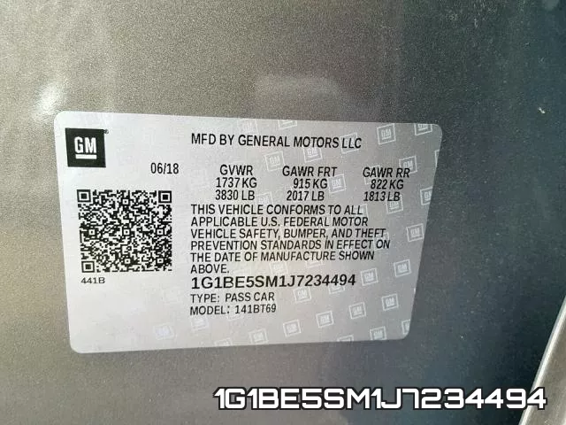 1G1BE5SM1J7234494 фото 2