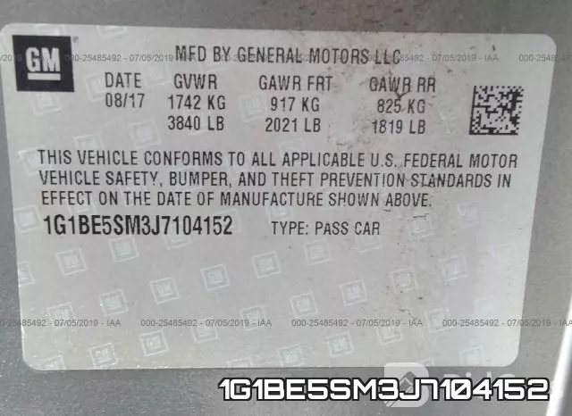 1G1BE5SM3J7104152 фото 10