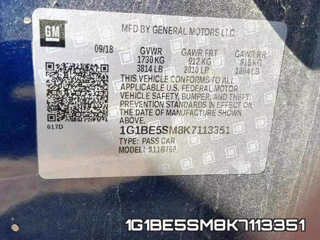 1G1BE5SM8K7113351 фото 2