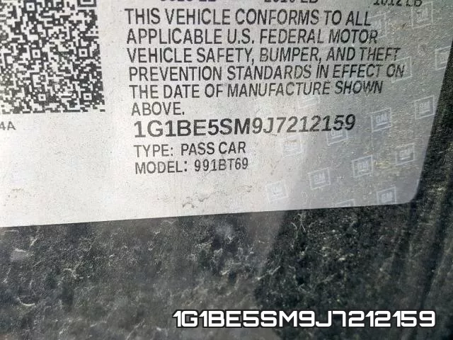 1G1BE5SM9J7212159 фото 2