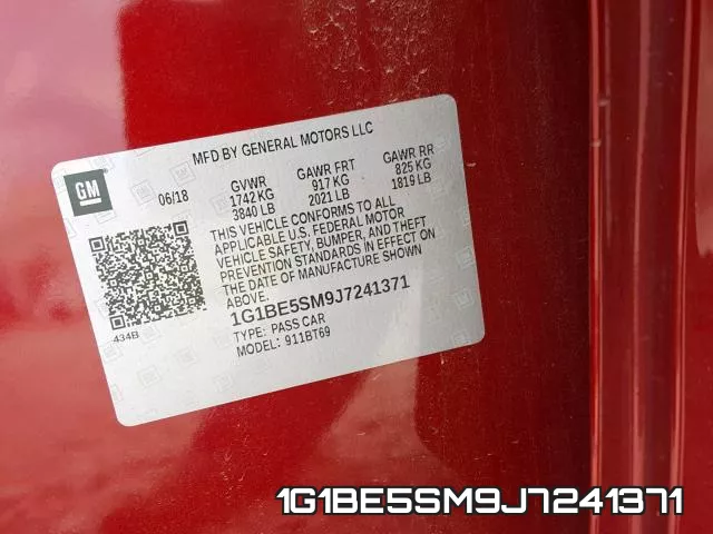 1G1BE5SM9J7241371 фото 2