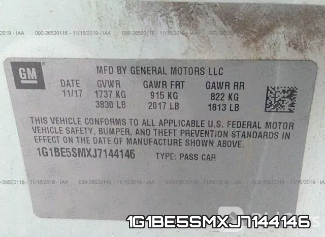 1G1BE5SMXJ7144146 фото 10
