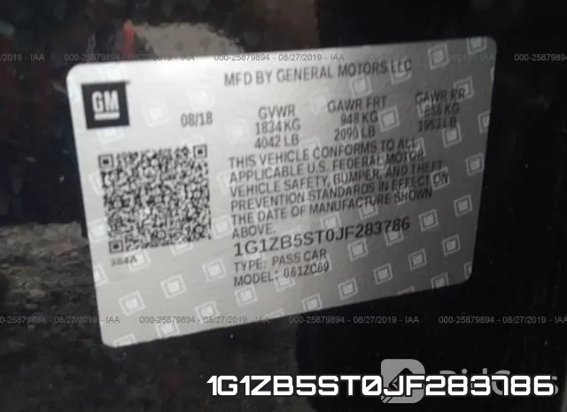 1G1ZB5ST0JF283786 фото 9
