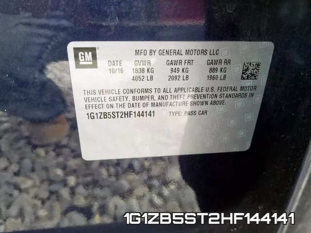 1G1ZB5ST2HF144141 фото 2