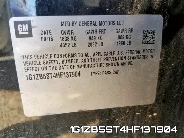 1G1ZB5ST4HF137904 фото 2