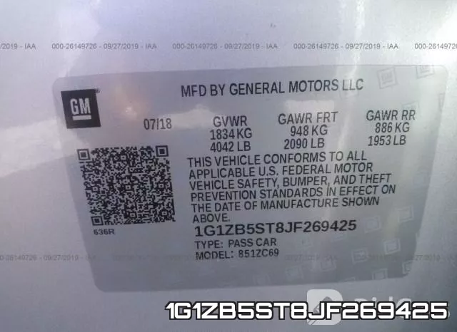 1G1ZB5ST8JF269425 фото 10