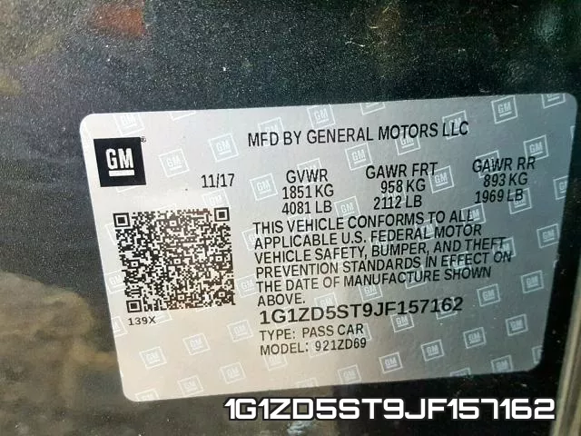 1G1ZD5ST9JF157162 фото 2