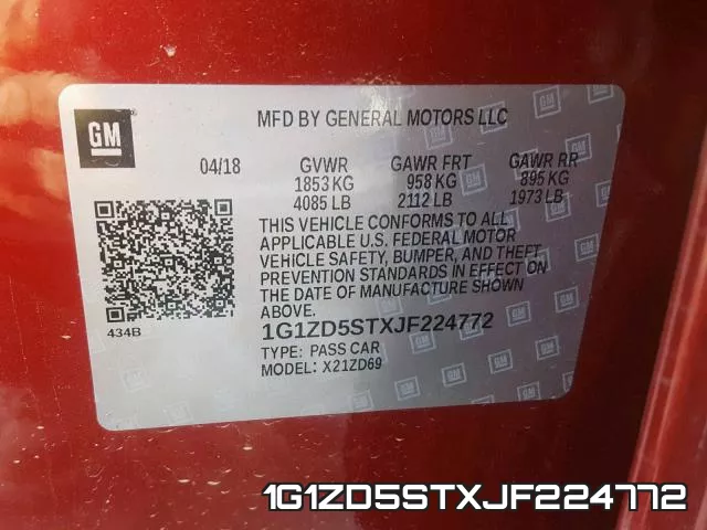 1G1ZD5STXJF224772 фото 2