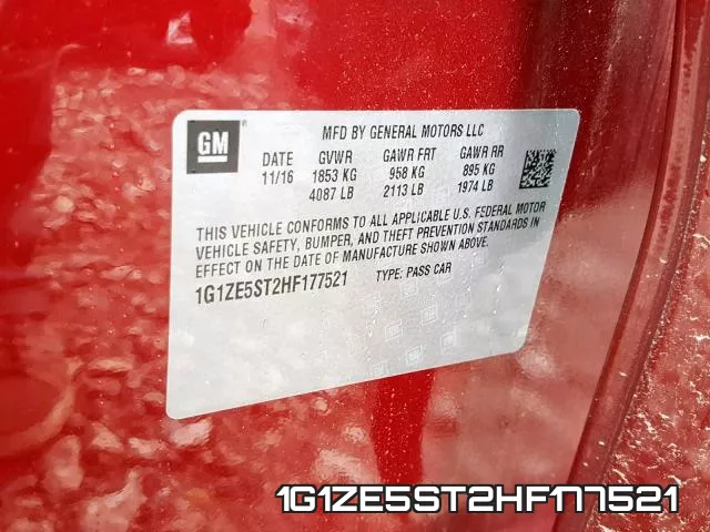 1G1ZE5ST2HF177521 фото 2