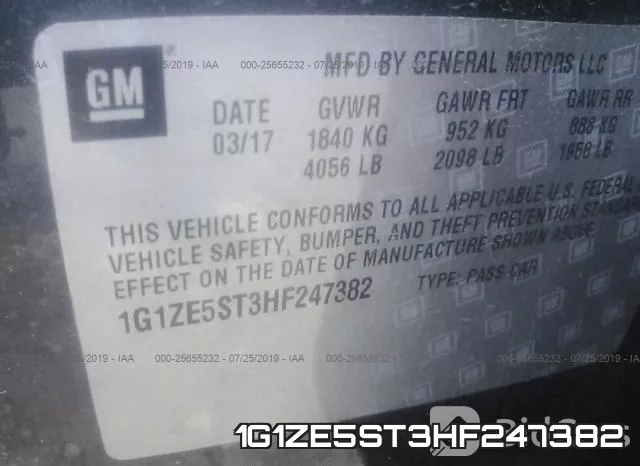 1G1ZE5ST3HF247382 фото 10