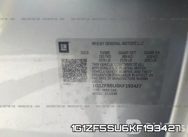 1G1ZF5SU6KF193427 фото 10