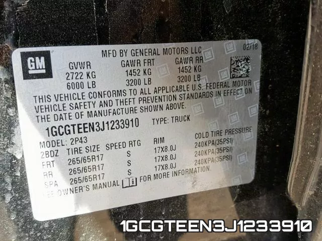 1GCGTEEN3J1233910 фото 2