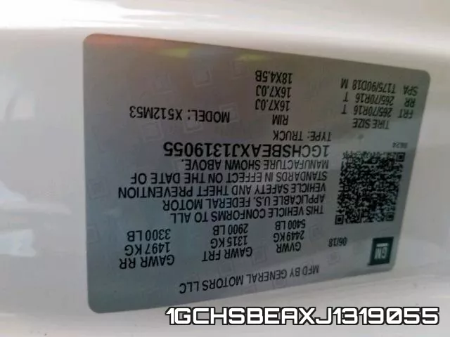 1GCHSBEAXJ1319055 фото 2