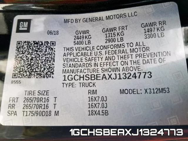 1GCHSBEAXJ1324773 фото 2