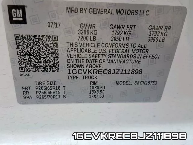 1GCVKREC8JZ111898 фото 2