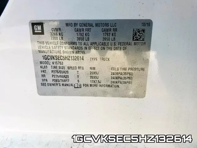 1GCVKSEC5HZ132614 фото 2