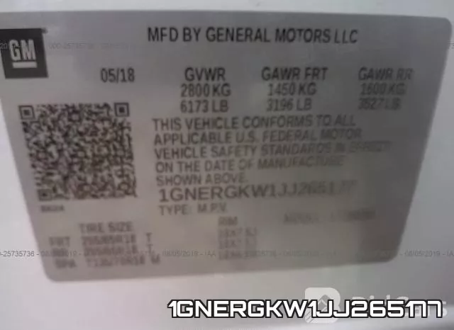 1GNERGKW1JJ265177 фото 10
