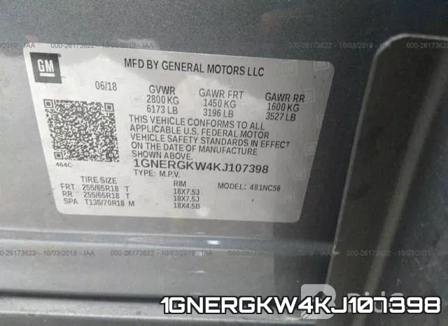 1GNERGKW4KJ107398 фото 10