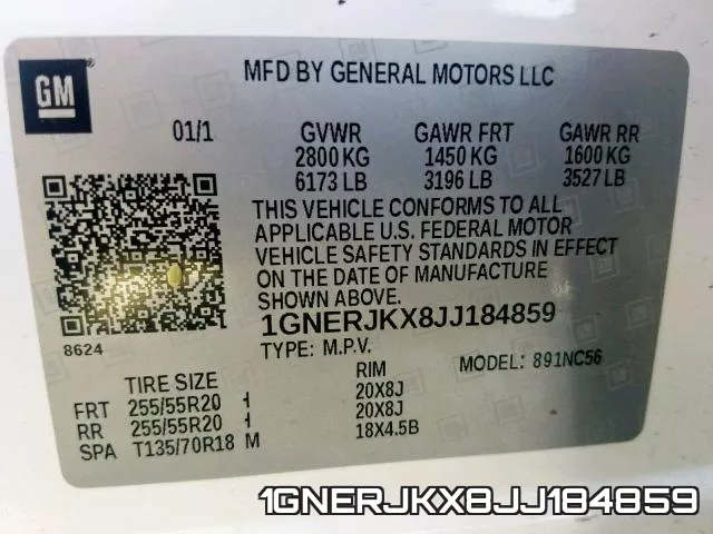 1GNERJKX8JJ184859 фото 2