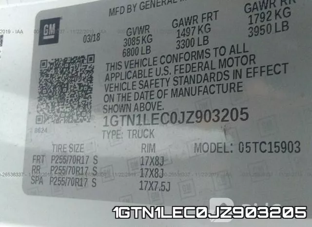 1GTN1LEC0JZ903205 фото 10