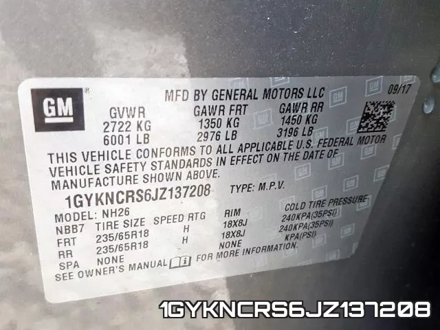 1GYKNCRS6JZ137208 фото 2