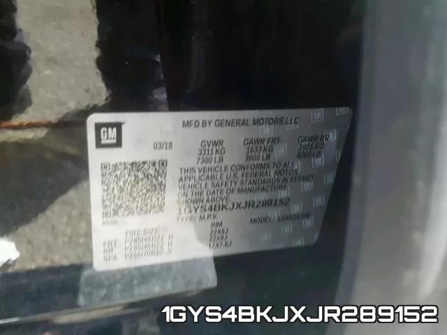 1GYS4BKJXJR289152 фото 2