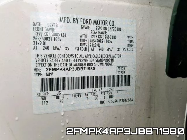2FMPK4AP3JBB71980 фото 2