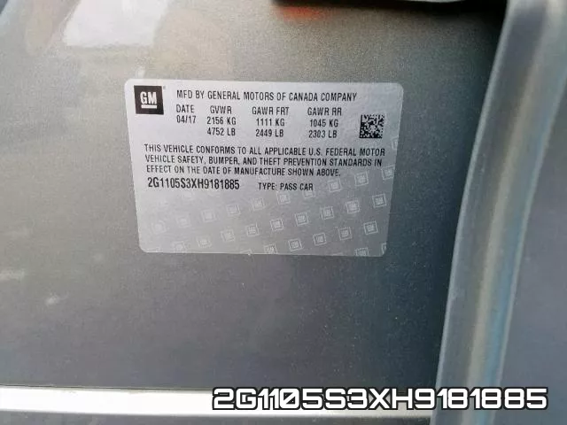 2G1105S3XH9181885 фото 2