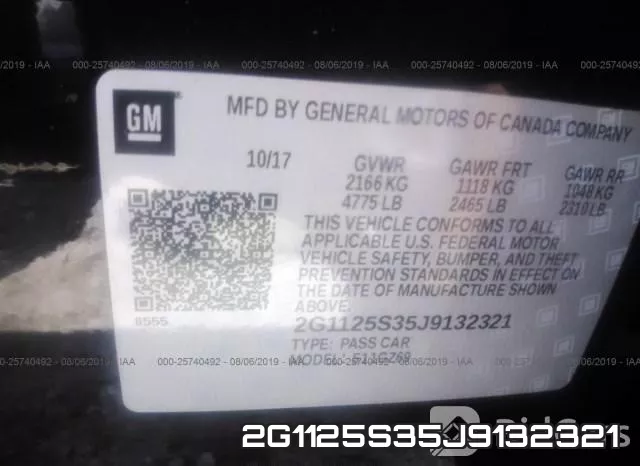 2G1125S35J9132321 фото 9