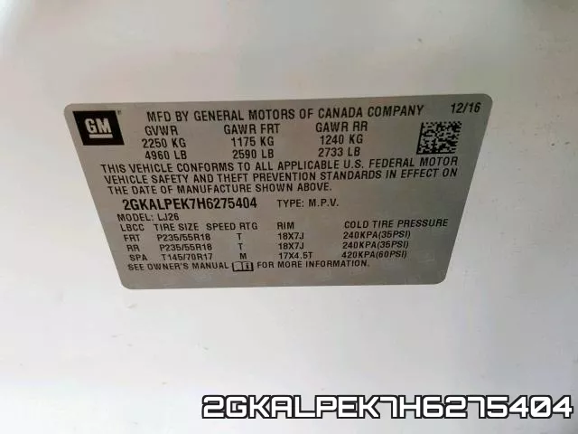 2GKALPEK7H6275404 фото 2
